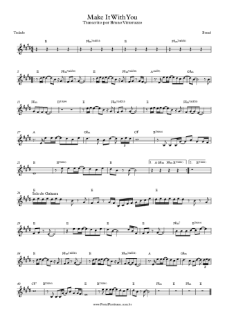 Bread Make It With You score for Keyboard