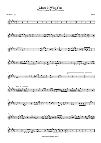 Bread Make It With You score for Trumpet