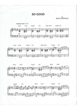 Brian Culbertson So Good score for Piano