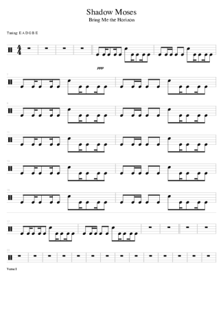 Bring Me The Horizon Shadow Moses (synth Drums) score for Drums