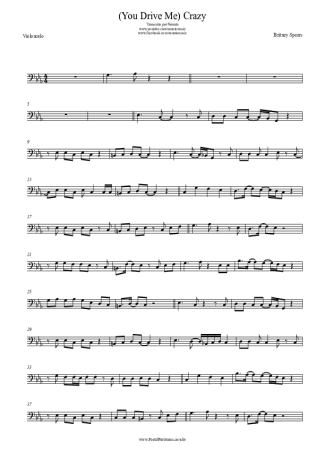 Britney Spears (You Drive Me) Crazy score for Cello