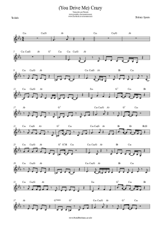 Britney Spears (You Drive Me) Crazy score for Keyboard