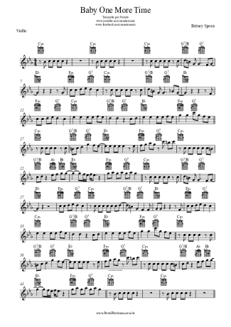 Britney Spears Baby One More Time score for Acoustic Guitar