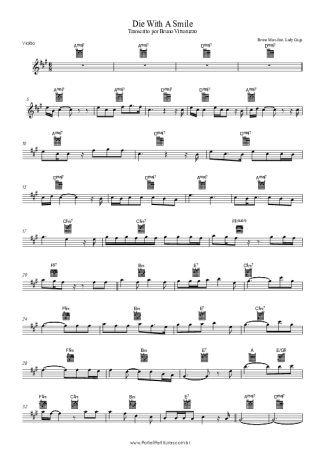 Bruno Mars  score for Acoustic Guitar