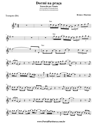 Bruno e Marrone Dormi na Praça score for Trumpet