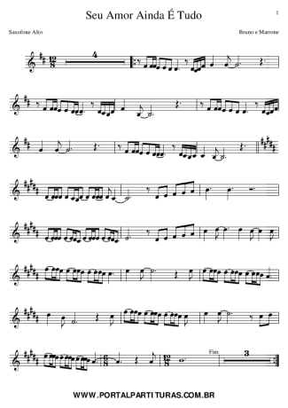 Bruno e Marrone Seu Amor Ainda É Tudo score for Alto Saxophone