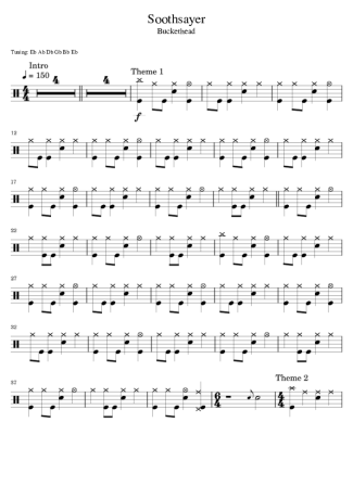 Buckethead Soothsayer score for Drums