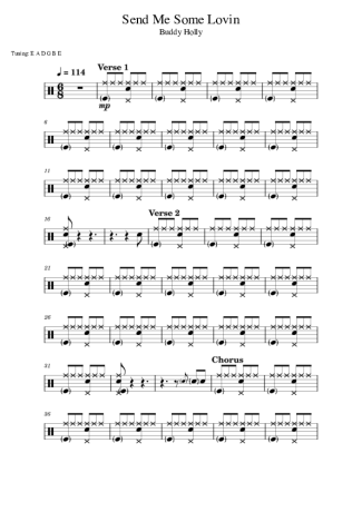 Buddy Holly Send Me Some Lovin score for Drums
