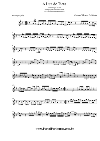 Caetano Veloso A Luz de Tieta score for Trumpet