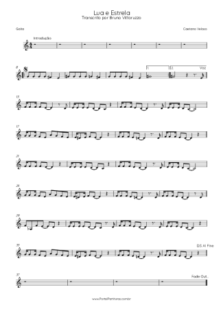 Caetano Veloso Lua E Estrela score for Harmonica