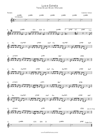 Caetano Veloso Lua E Estrela score for Keyboard