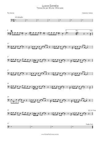 Caetano Veloso Lua E Estrela score for Trombone