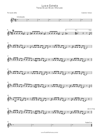 Caetano Veloso Lua E Estrela score for Trumpet