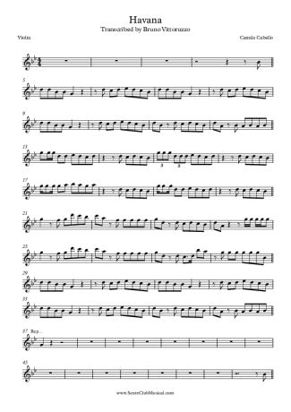 Camila Cabello Havana score for Violin