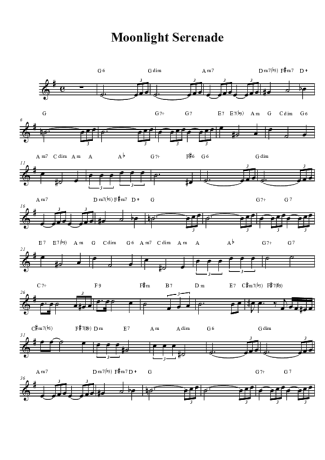 Carly Simon Moonlight Serenade score for Clarinet (Bb)
