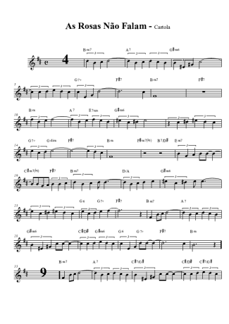 Cartola As Rosas Não Falam score for Clarinet (Bb)