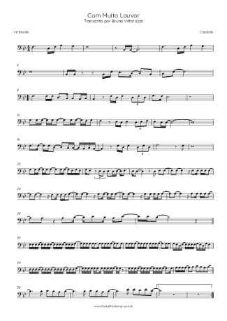 Cassiane Com Muito Louvor score for Cello