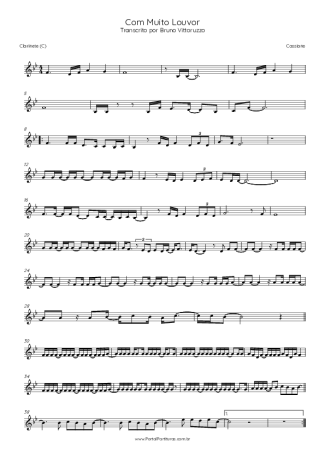 Cassiane Com Muito Louvor score for Clarinet (C)
