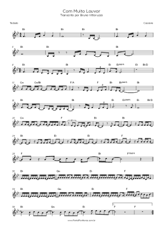 Cassiane Com Muito Louvor score for Keyboard