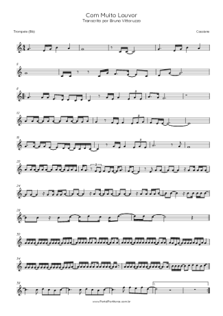 Cassiane Com Muito Louvor score for Trumpet