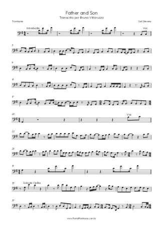 Cat Stevens Father And Son score for Trombone