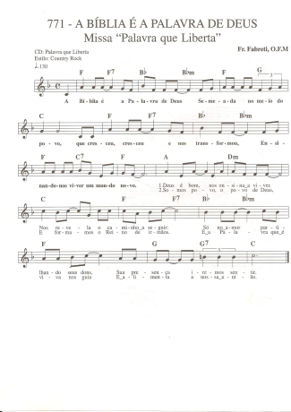 Catholic Church Music (Músicas Católicas) A Bíblia é a Palavra de Deus score for Keyboard