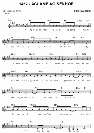 Catholic Church Music (Músicas Católicas) Aclame Ao Senhor score for Keyboard