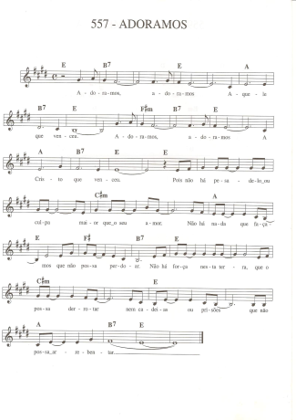 Catholic Church Music (Músicas Católicas) Adoramos score for Keyboard