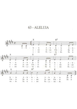 Catholic Church Music (Músicas Católicas) Aleluia 3 score for Keyboard