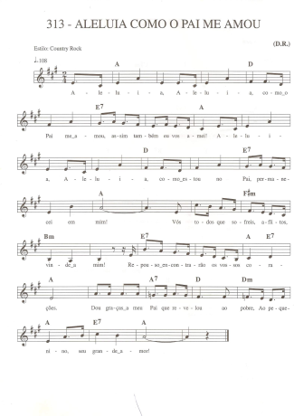 Catholic Church Music (Músicas Católicas) Aleluia Como o Pai Me Amou score for Keyboard