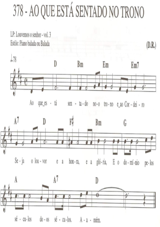 Catholic Church Music (Músicas Católicas) Ao Que Está Sentado no Trono score for Keyboard