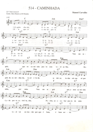 Catholic Church Music (Músicas Católicas) Caminhada score for Keyboard
