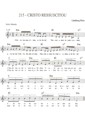 Catholic Church Music (Músicas Católicas) Cristo Ressuscitou score for Keyboard