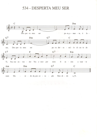 Catholic Church Music (Músicas Católicas) Desperta Meu Ser score for Keyboard