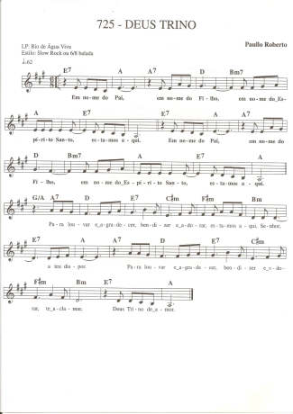 Catholic Church Music (Músicas Católicas) Deus Trino score for Keyboard