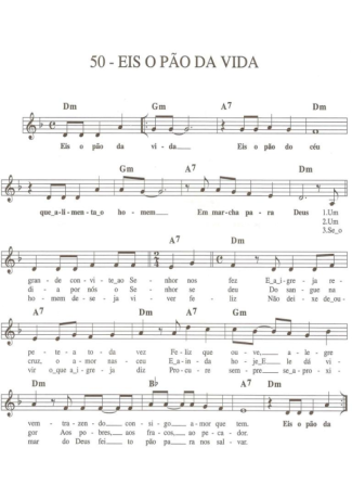 Catholic Church Music (Músicas Católicas) Eis o Pão da Vida score for Keyboard