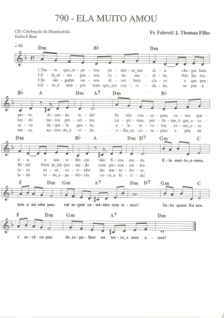 Catholic Church Music (Músicas Católicas) Ela Muito Amou score for Keyboard