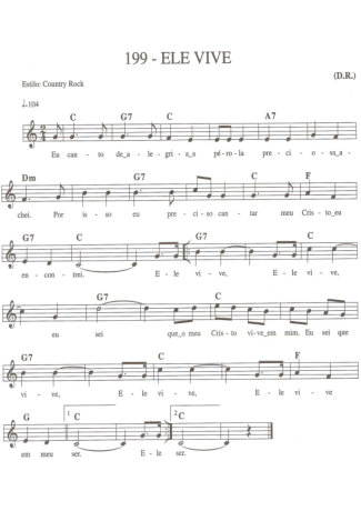 Catholic Church Music (Músicas Católicas) Ele Vive score for Keyboard