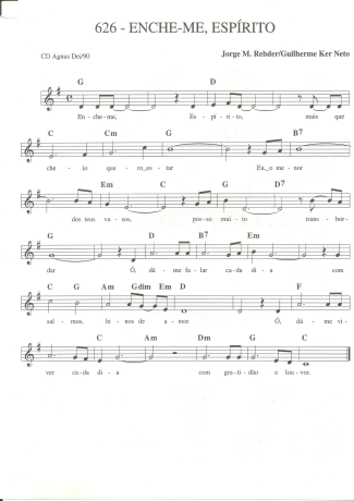 Catholic Church Music (Músicas Católicas) Enche-me Espírito score for Keyboard