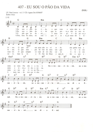 Catholic Church Music (Músicas Católicas) Eu Sou o Pão da Vida score for Keyboard