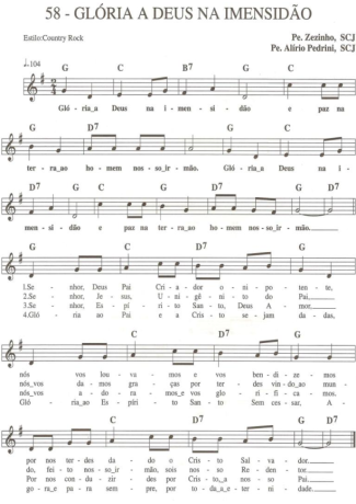 Catholic Church Music (Músicas Católicas) Glória a Deus na Imensidão score for Keyboard