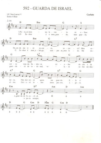 Catholic Church Music (Músicas Católicas) Guarda de Israel score for Keyboard