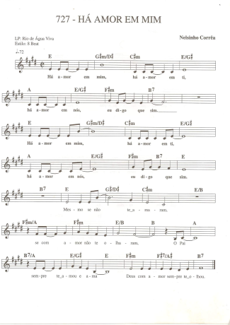 Catholic Church Music (Músicas Católicas) Há Amor em Mim score for Keyboard