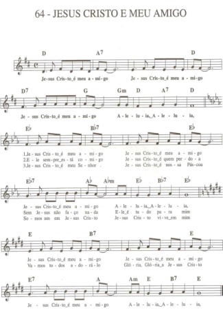 Catholic Church Music (Músicas Católicas) Jesus Cristo e Meu Amigo score for Keyboard
