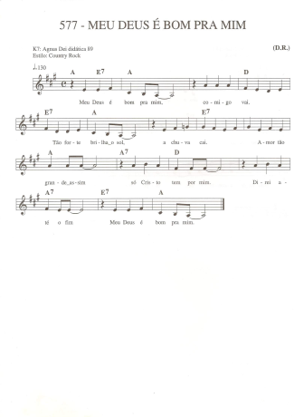 Catholic Church Music (Músicas Católicas) Meu Deus é Bom Pra Mim score for Keyboard