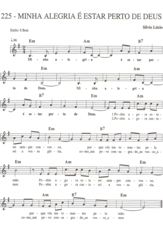 Catholic Church Music (Músicas Católicas) Minha Alegria é Estar Perto de Deus score for Keyboard