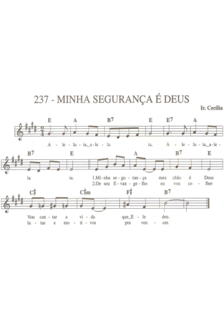 Catholic Church Music (Músicas Católicas) Minha Segurança é Deus score for Keyboard
