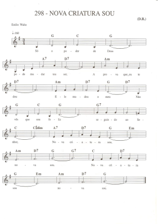 Catholic Church Music (Músicas Católicas) Nova Criatura Sou score for Keyboard