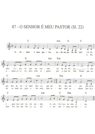 Catholic Church Music (Músicas Católicas) O Senhor é Meu Pastor score for Keyboard