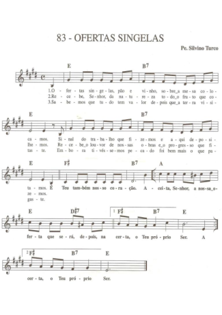 Catholic Church Music (Músicas Católicas) Ofertas Singelas score for Keyboard